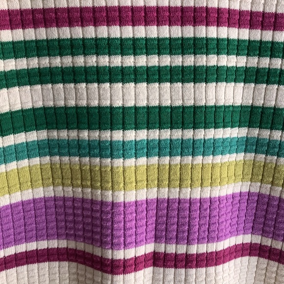 Free People Gidget Sweater Dress Puff L-sleeve Sz XS Color Ivory Combo SMRP $148 - Picture 8 of 10